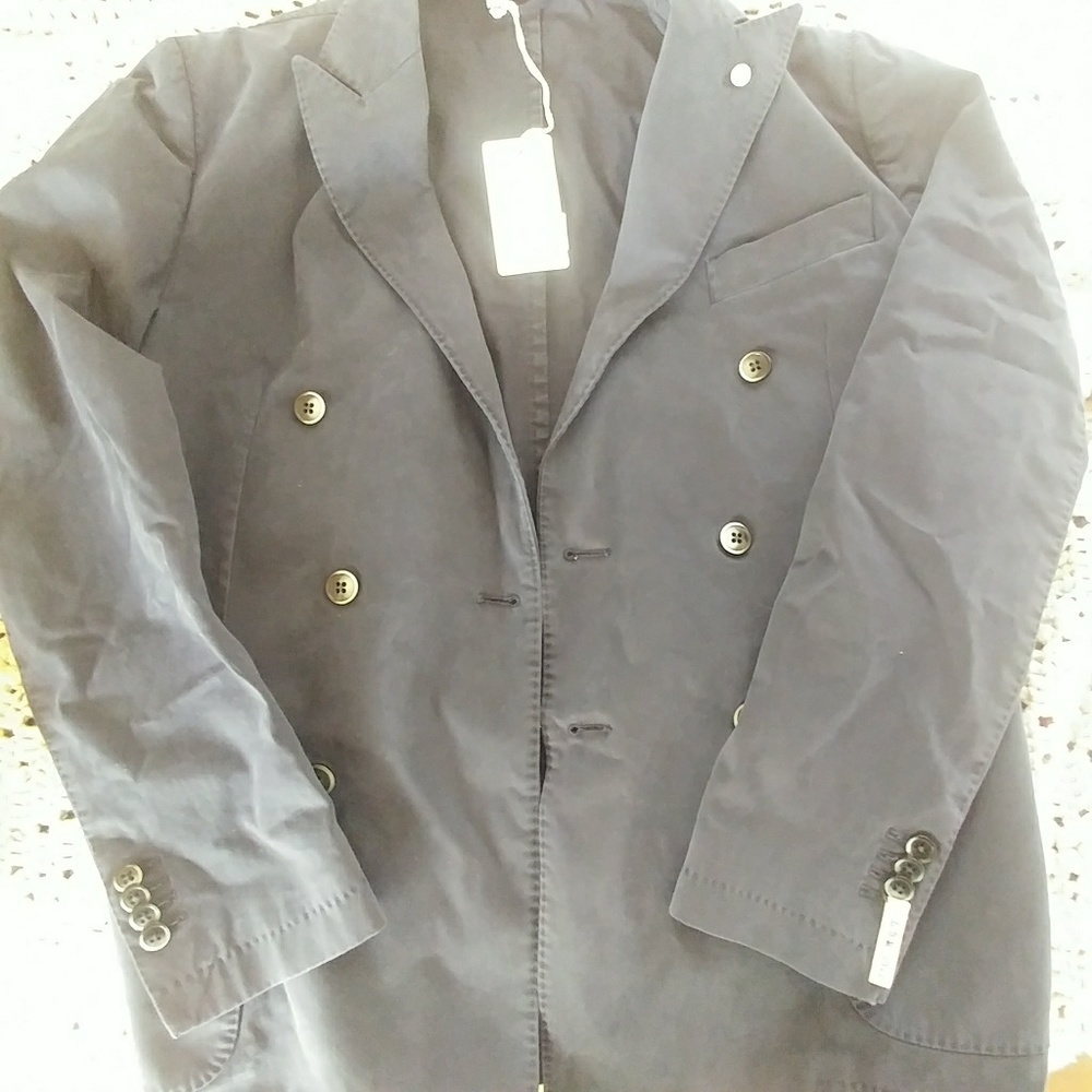 Blue suede jacket italian